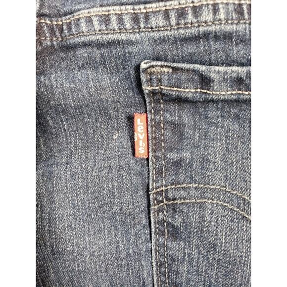 Levis 505 Jeans Size 16 Womens Blue Stretch Pants Mid Rise Curvy Straight - Picture 12 of 14